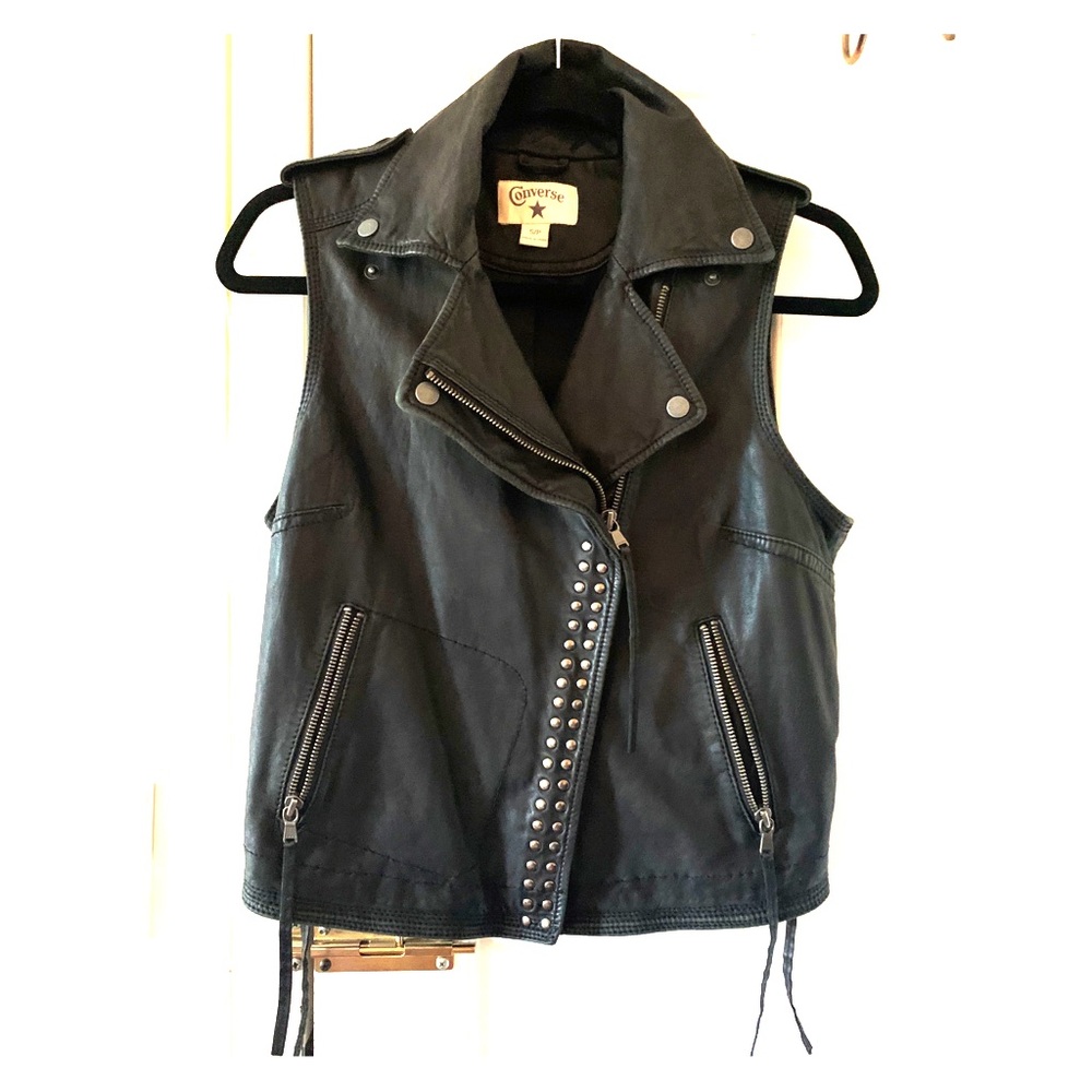 ⚡️SOLD⚡️ Converse Leather Rocker Vest